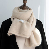 Phụ Nữ Mới Thu Đông Ấm Áp Phiên Bản Hàn Quốc Nam Dệt Kim Giả Sợi Cashmere Khăn Màu Trơn