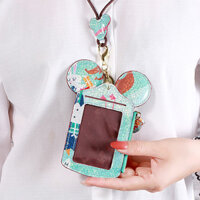 Phụ Nữ Phong Cách Mới Mini Nữ Dây Thay Đổi Thẻ Xe Buýt Giá Đỡ Thẻ Mickey Học Sinh Nhận Thẻ Miễn Phí Móc Khóa Dễ Thương