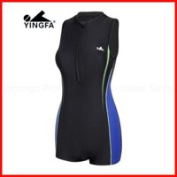 ♞,♘,♙Phụ Nữ Thể Thao Đồ Bơi YINGFA Bé Gái Một Mảnh Đồ Bơi Với Boxer Ngắn Bụng Đen Che Và Giảm Béo Tắm Su