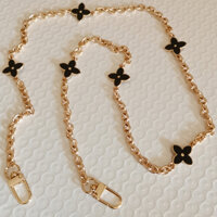 Phụ Nữ Túi Dây Xích Phụ Kiện Messenger Dây Đeo Cỏ Bốn Lá Mở Rộng Dây Đeo Vai Cao Cấp Túi Messenger Dây Xích Kim Loại Dây Đeo Túi Handmade Dây Xích