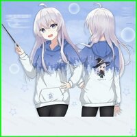 Phù thủy lang thang Dly: Hành trình của Áo Hoodie Elaina Cosplay Ilyina dài tay cổ tròn Uniex Nhân quả Hoody Anime 1
