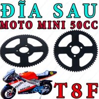 Phụ tùng bánh đĩa sau xe moto mini 50cc | Dùng cho sên xích T8F