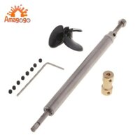 Phụ tùng mô hình thuyền RC (Trục 15cm + Khớp nối + Bộ cánh quạt) 4mm đến 2mm