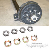 [Phụ tùng ô tô] Bộ giữ đai ốc trục chính bánh xe kéo Kim loại Lắp đặt dễ dàng Bộ giữ đai ốc trục bánh xe chắc chắn cho trục Dexter 2K đến 7K
