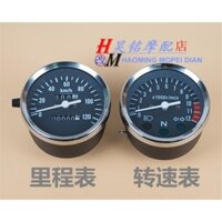 Phụ tùng xe máy Đồng hồ tốc độ vỏ sắt Thích hợp cho GN125 Suzuki Prince Đồng hồ tốc độ đo quãng đường trái và phải Đồng hồ tốc độ đơn