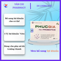 PHUCGIA FEM PROBIOTICS men vi sinh bảo vệ sức khỏe phụ khoa