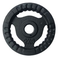 phucthanhloisport_Tạ miếng gang tạ bánh gang 4kg màu đen 3 lỗ