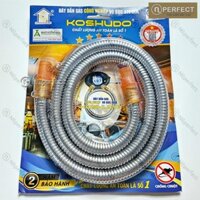 @phukienbepgas- Dây gas công nghiệp vỏ bọc inox KOSHUDO 1,5m - Chất lượng an toàn, chống chuột, công nghệ Nhật Bản