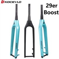 Phuộc càng đơ carbon Kocevlo phanh đĩa cổ nở 15x110mm boost đi dây âm xe đạp MTB