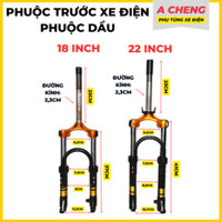 Phuộc Dầu Xe Đạp Điện 18 INCH 22 INCH Cao Cấp