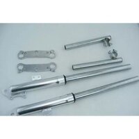 PHuộc nhún trước và tay lái xe moto mini 50cc bản có phuộc nhún trước