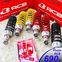 Phuộc RCB, Phuộc Sau RCB cho xe Wave, Sirius, Dream, Future, Jupiter. 3 màu Vàng Đen Đỏ