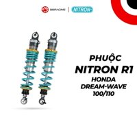 Phuộc sau Nitron Japan R1 Honda Dream/Wave 100/110 - Xanh