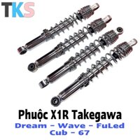 Phuộc X1R TAKEGAWA gắn xe Wave, Dream Fuled, Cub, 67