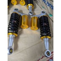 Phuộc YSS bình vàng tem khắc CNC 28cm gắn Sirius 50 RC Fi Taurus Jupiter MX Fi Max cub và xe điện size 28cm