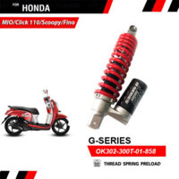 Phuộc YSS G-Series Mio/Click 110/Luvias/Scoopy/ Honda Beat 110cc/Latte (Bình Dầu Ngược)
