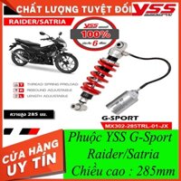 Phuộc YSS Thái Lan xe Raider/Satria G-SPORT có bình dầu (Đen Đỏ)