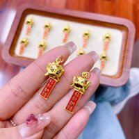 Phương pháp cổ xưa Cát Vàng Bảo Quản Màu Sư Tử Mặt Dây Chuyền Cung Hoàng Đạo Tự Làm Phụ Kiện Đính Hạt Vòng Tay Sư Tử Đánh Thức May Mắn May Mắn Mặt Dây Chuyền