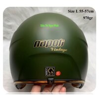 [PHƯỢT] Mũ bảo hiểm 3/4 NAPOLI có kèm kính che Full mặt_SIZE L 55-57cm_Màu XANH [HÀNG CHÍNH HÃNG]