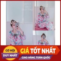PI01 - Đồ Bộ Pijama BIG SIZE 60-70KG- Bộ Lụa Tay Dài Tiểu Thư Loang màu new