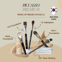 [Piccasso PREMIUM] Cọ trang điểm (Mặt/Kem nền, Kem che khuyết điểm, Phấn má hồng, Phấn bắt sáng, Phấn tạo khối, Môi) A, 16 LOẠI