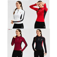 [PICKLEBALL] Áo thể thao nữ, áo dài tay cổ khoá chuyên tập pickleball, tennis, cầu lông, aerobic, gym