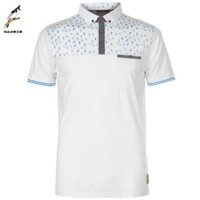 Pierre Cardin AOP Chest Print Polo Shirt Mens