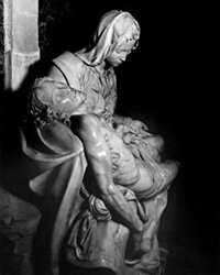 Pieta by Michelangelo Buonarroti marble 1499 1475-1564 Italy Vatican St Peters Basilica Poster Print (24 x 36)