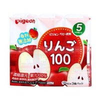 PIGEON- Nước ép táo nguyên chất lốc 3 hộp 125ml