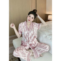 Pijama chất xước quần dài áo tay cộc