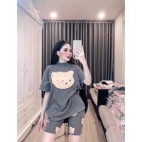 Pijama đồ bộ quần lửng tay ngắn lụa latin nhập QC cho nàng từ 40-60kg siêu mềm mịn mát