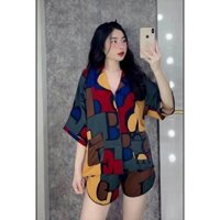 Pịjama lụa Mango tay cánh dơi cao cấp 61/75kg, bộ đùi bigsize mát mịn không nhăn chuẩn hàng shop Vanfashion999