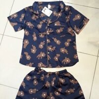 Pijama lụa quần đùi