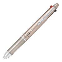 Pilot Multi-Function Pen Dr. Grip 4+1 4-Color Ballpoint Pen 0.7mm + Mechanical Pencil 0.5mm Champagne Gold Body Size: 148x14.1mm / Slide lever type / 26.3g
