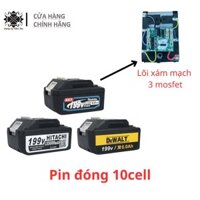 Pin 10 cell Makita , Dewalt, Hitachi 199v Chân Pin Phổ Thông M21 Dùng Cho Máy Khoan -Máy Bắn Bulong