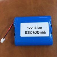 Pin 12v 18650 2000mAH 3 cell pin ghép lại có dây jack