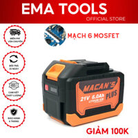 Pin 15 cell MACAN PLUS 21V dung lượng cao mạch 6 mosfet chân pin phổ thông M21