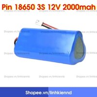 Pin 18650 12V 2000mAh Dùng Cho Loa, Đèn Có Mạch Bảo Vệ Sạc Xả