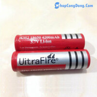 Pin 18650 pin sạc 3.7v UltraFlre 4200mah li-ion màu đỏ Scd3256