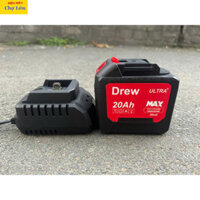 Pin 20 Cell DREW Plus Mạch 8 Mosfet, Chống Ngắt Tải, Vỏ Chống Sốc Dùng Máy Khoan, Máy Bulong,