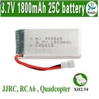 Pin 3.7v 1800mah XH2.54 Pin sạc đồ chơi flycam có mạch bảo vệ
