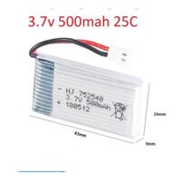 Pin 3.7v 500mah Pin sạc đồ chơi máy bay có mạch bảo vệ xả 25c giá sỉ - 1 Pin