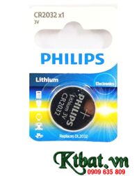 Pin 3v lithium Philips CR2032 chính hãng; Pin đồng xu 3v Lithium Philips CR2032