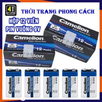 Pin 9V Camelion Hộp 12 Viên - Pin Vuông 9V Đa Dụng Chuyên Dùng Cho Đồ Chơi, Micro Một Số Mạch Điện #