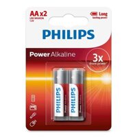 Pin AA 2 viên Alkaline Philips LR6P2B