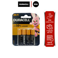 Pin AA Alkaline Duracell - Vỉ 4 Viên Pin Duracell AA Alkaline - Pin Duracell Chính Hãnh