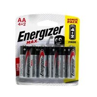 Pin AA Energizer Max AA E91 BP4+2 Vỉ 6 Viên