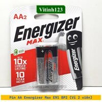 Pin AA Energizer Max E91 BP2 (Vỉ 2 viên)