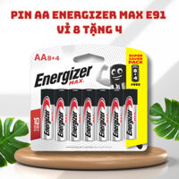 Pin AA Energizer Max E91 BP8+4 - Vỉ 8 Tặng 4 - Sản Phẩm Chính Hãng