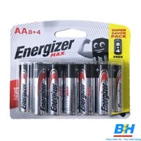 Pin AA8+4 Energizer Max E91 Vĩ 12 Viên Pin Đũa